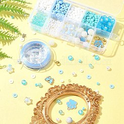 DIY Round Acrylic & Glass Beads Bracelets Jewelry Kits&nbsp;DIY-FS0006-29B
