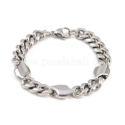 304 Stainless Steel Cuban Link Chain Bracelets&nbsp;BJEW-G766-02P