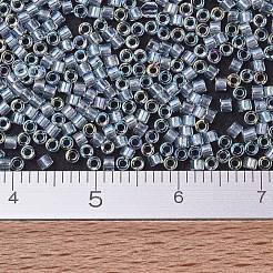 MIYUKIデリカビーズ  シリンダー  日本製シードビーズ  11/0  （db1677)パール裏地透明淡灰色ab  1.3x1.6mm  穴：0.8mm  約10000個/袋  50 G /袋&nbsp;SEED-X0054-DB1677