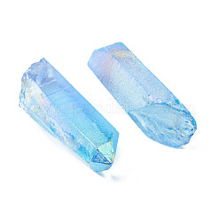 Dyed Nuggets Natural Electroplated Crystal Pendants&nbsp;G-A144-10E