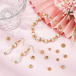 180Pcs 10 Style Rack Plating Alloy Bead Caps&nbsp;KK-BBC0007-59