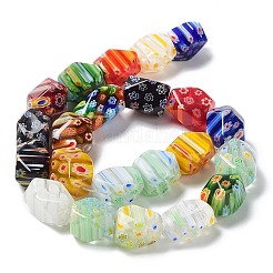 Handmade Millefiori Glass Bead Strands&nbsp;LAMP-G099-10