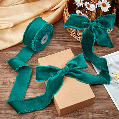 10 Yards Velvet Frayed Ribbon&nbsp;SRIB-WH0011-226C