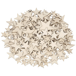 200Pcs 4 Styles Unfinished Wood Chips&nbsp;WOOD-CN0001-31