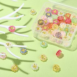 60Pcs 12 Colors Transparent Spray Painted Glass Beads&nbsp;GLAA-CJ0001-85