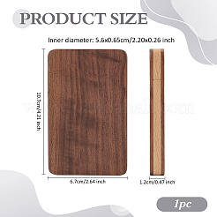 木製名刺箱  名刺用の長方形の木製ケース  淡い茶色  10.7x6.7x1.2cm&nbsp;CON-WH0089-184