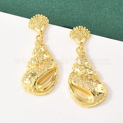 Ocean Theme Brass Dangle Stud Earrings&nbsp;EJEW-F400-04C-G