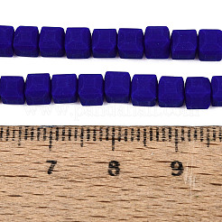 Opaque Frosted Glass Beads Strands&nbsp;GLAA-N072-01A-B10