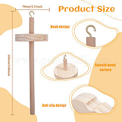木材を紡ぐ道具  DIYウールプライツール  古いレース  250x79mm  穴：8mm&nbsp;FIND-WH0110-638
