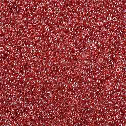 MIYUKIラウンドロカイユビーズ  日本製シードビーズ  （rr166)透明ルビー光沢  15/0  1.5mm  穴：0.7mm  約5555PCS /ボトル  10 G /ボトル&nbsp;SEED-JP0010-RR0166