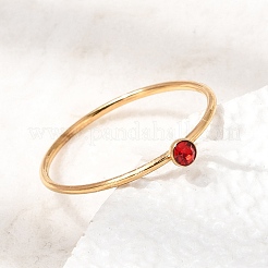 304 Stainless Steel Rhinestone Finger Rings for Women&nbsp;SA-CBAB767-26C-G