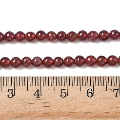天然石ガーネットビーズ連売り  ラウンド  4~4.5mm  穴：0.7mm  約98個/連  15.75''~15.87''（40~40.3センチメートル）&nbsp;X-G-Z104-A01-4mm
