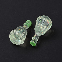 ダミーボトル透明レジンカボション  スパンコール  芝生の緑  32x16mm&nbsp;RESI-E025-06A