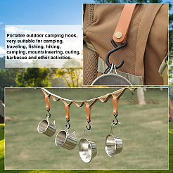 AHADEMAKER 4Pcs 2 Colors PU Imitation Leather Hook Hangers&nbsp;AJEW-GA0004-42