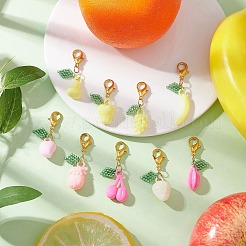 Fruits Acrylic & Glass Seed Pendant Decorations&nbsp;HJEW-MZ00346