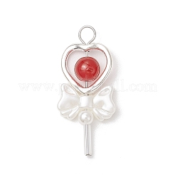 Baking Paint Imitation Jade Glass Pendants&nbsp;PALLOY-JF03870