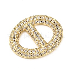 Brass Micro Pave Clear Cubic Zirconia Links Connector Charms&nbsp;LS-KK-K413-04B-G