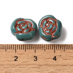 不透明なランプワークビーズ  ローズ  士官候補生ブルー  13x8mm  穴：1mm  約58~70個/100g&nbsp;LAMP-P065-02B-05