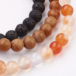 Natural Mixed Stone Stretch Bracelets&nbsp;BJEW-JB03600
