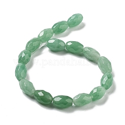 天然石グリーンアベンチュリンビーズ連売り  多面カットコメ  12.5x8mm  穴：1.2mm  約16個/連  7.68''（19.5センチメートル）&nbsp;G-P520-C12-01