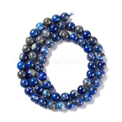 Natural Lapis Lazuli Round Beads Strands&nbsp;X-G-I181-09-6mm