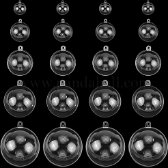 25Pcs 5 Styles Transparency Acrylic Christmas Balls Pendants&nbsp;DIY-CP0013-38