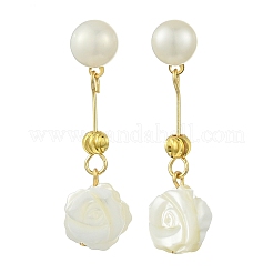 Natural Trochid Shell/Trochus Shell Stud Dangle Earrings for Women&nbsp;EJEW-JE07272