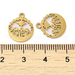 Ion Plating(IP) 304 Stainless Steel Charms&nbsp;STAS-J042-07G