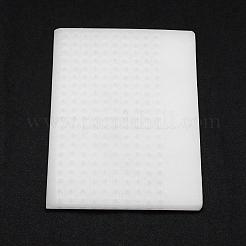 プラスチックビーズカウンタボード  8mm玉200個の計数用  長方形  ホワイト  17.9x12.4x0.7cm  ビーズサイズ：8mm&nbsp;KY-F008-03