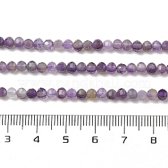 天然石アメジストビーズ連売り  多面カット  ランタン  4.5x3.5mm  穴：0.7mm  約111個/連  15.04''（38.2センチメートル）&nbsp;G-G189-A01-01