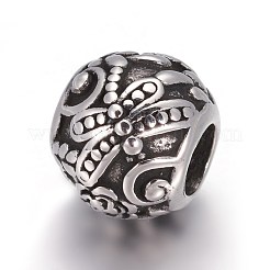 Retro 316 Surgical Stainless Steel European Style Beads&nbsp;OPDL-L013-26AS