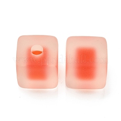Frosted Acrylic European Large Hole Beads&nbsp;OACR-G012-14