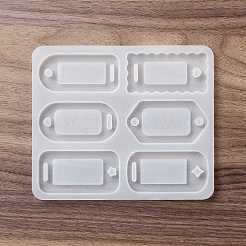 DIY Arch & Rectangle & Oval & Hexagon Shape Connector Charm Silicone Molds&nbsp;X-DIY-G067-06C