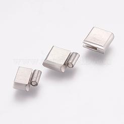 変色しにくい304ステンレススチール製のマグネット留め具と接着端  長方形  艶消し  ステンレス鋼色  30x12.5x5mm  穴：3x10mm&nbsp;STAS-K145-21P