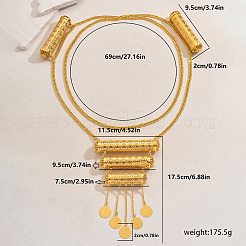 Luxurious Middle Eastern Style Brass & Iron Flower Tassel Backpack Body Chains for Women&nbsp;KS9378
