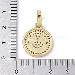 Brass Micro Pave Cubic Zirconia Pendants&nbsp;ZIRC-NH0001-01G-05