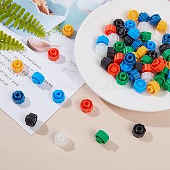 プラスチックシリンジキャップ  ディスペンシングシリンジチップキャップ  ロックネジ型工業用シリンジチップキャップ  ミックスカラー  6.4x12cm&nbsp;DIY-GB0001-01
