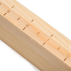 木製ブレスレット ウェビング リテーナー 編み物ツール  コード固定具  鉄クリップを含む  小麦  32.9x4.5x9cm&nbsp;WD-CBA63DB-01