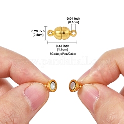 12 Sets 3 Colors Brass Magnetic Clasps&nbsp;KK-FS0001-55B