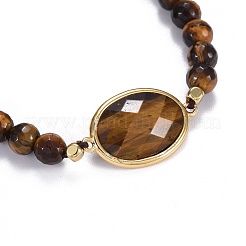 Natural Tiger Eye Braided Bead Bracelets&nbsp;BJEW-JB04210-03