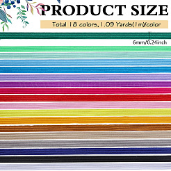 18M 18 Colors Flat Polyester Elastic Cord&nbsp;EC-ME0001-01