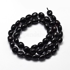 染色天然黒曜石ナゲットビーズ連売り  5~10x6~7x3~7mm  穴：1mm  約14.9インチ〜15.7インチ&nbsp;G-J335-04