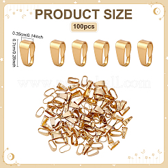 100Pcs 304 Stainless Steel Snap on Bails&nbsp;STAS-ME0002-40