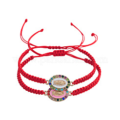 2Pcs 304 Stainless Steel & Rhinestones & Resin Link Bracelets&nbsp;BX1909-3