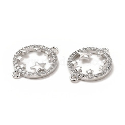 Brass Micro Pave Cubic Zirconia Links&nbsp;KK-E068-VB355