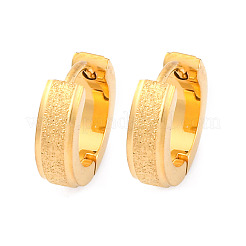 Sand Flash 304 Stainless Steel Hoop Earrings for Women&nbsp;EJEW-M001-23G