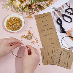 DIY Morse Code Bracelets Making Kits&nbsp;DIY-UN0008-18G