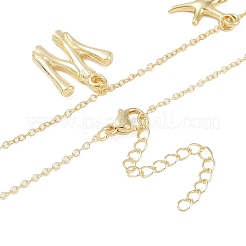 ボヘミアン サマー ビーチ スタイル 18K ゴールド メッキ シェル型 イニシャル ペンダント ネックレス&nbsp;IL8059-23