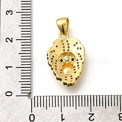Rack Plating Brass Micro Pave Cubic Zirconia Enamel Pendants&nbsp;KK-L226-033G-02