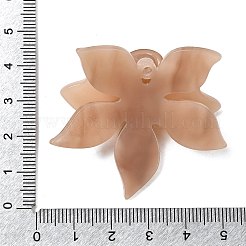 酢酸セルロース（樹脂）ペンダント  花のチャーム  ミックスカラー  43x48x19mm  穴：2mm&nbsp;FIND-A064-02A